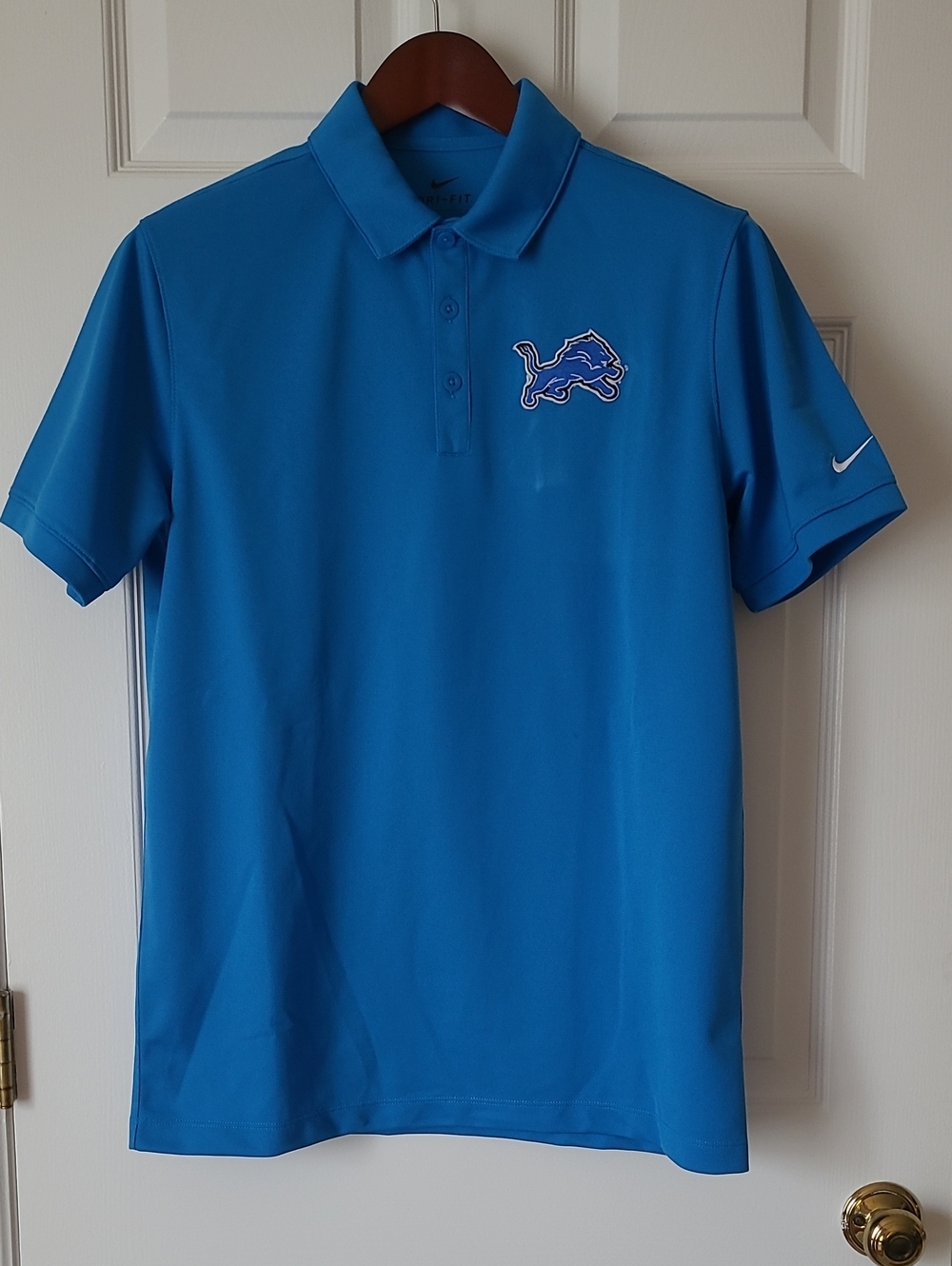 Nike Men’s Bright Blue Detroit Lions Polo